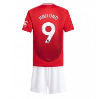 Manchester United Rasmus Hojlund #9 Hjemmebanesæt Børn 2024-25 Kortærmet (+ Korte bukser)